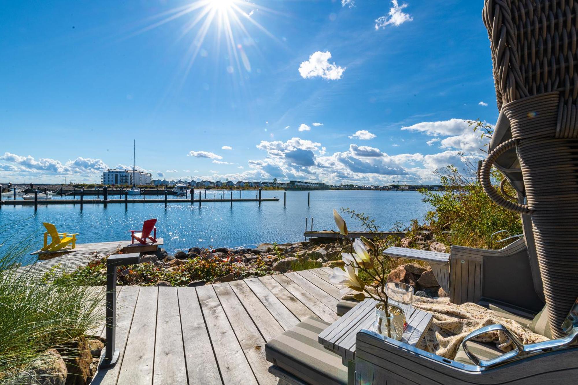 Hafenliebe- Sauna, Steg, Hafenblick, Kamin, Terrasse Ольпениц Экстерьер фото